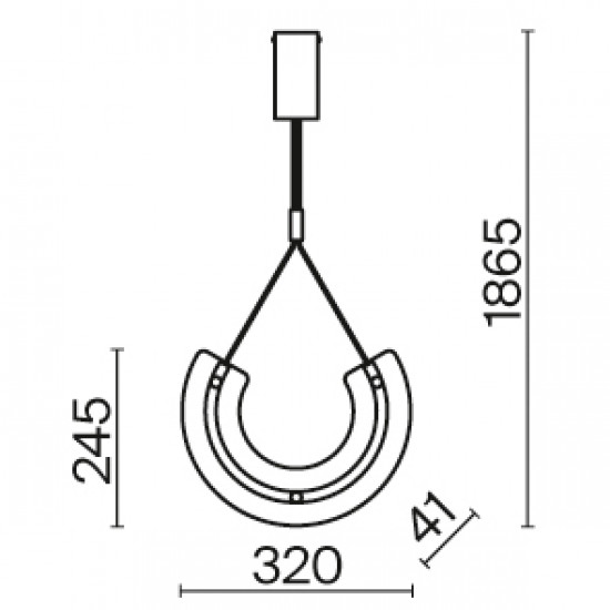 Подвесной светодиодный светильник с форме колец, LED люстра Maytoni Maya P091PL-L18G3K