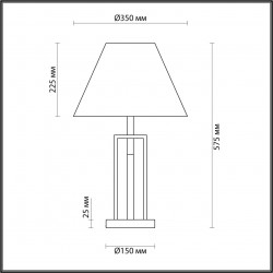 Настольная лампа для спальни, гостиной, отелей Lumion FLETCHER 5290/1T