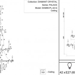 Подвесная люстра Maytoni Palace DIA890-PL-42-G