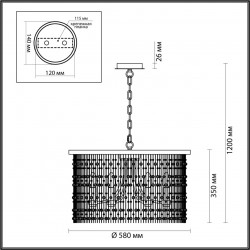 Подвесная люстра Odeon Light Raini 4845/6