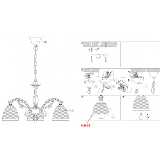 Подвесная люстра Odeon Light Masala 2868/3