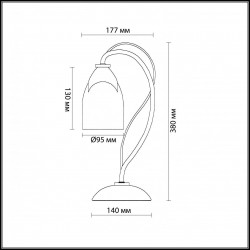 Настольная лампа Odeon Light Risto 2079/1T