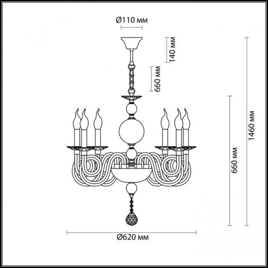 Подвесная люстра Odeon Light Iria 4601/6