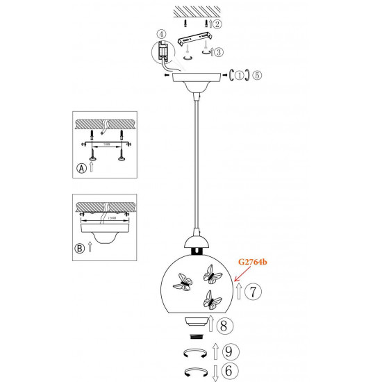 Подвесной светильник Odeon Light Meleta 2764/1A