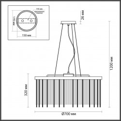 Подвесная люстра Odeon Light York 4788/10