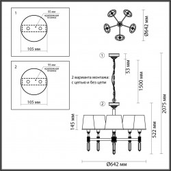 Потолочная люстр Odeon Light London 4894/5