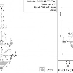 Подвесная люстра Maytoni Palace DIA890-PL-66-G